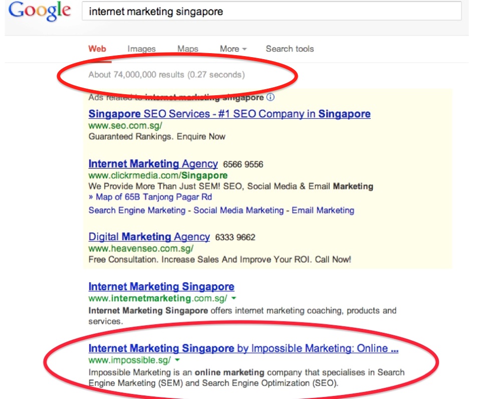 Ranked number 2 out of 74 million Google searches