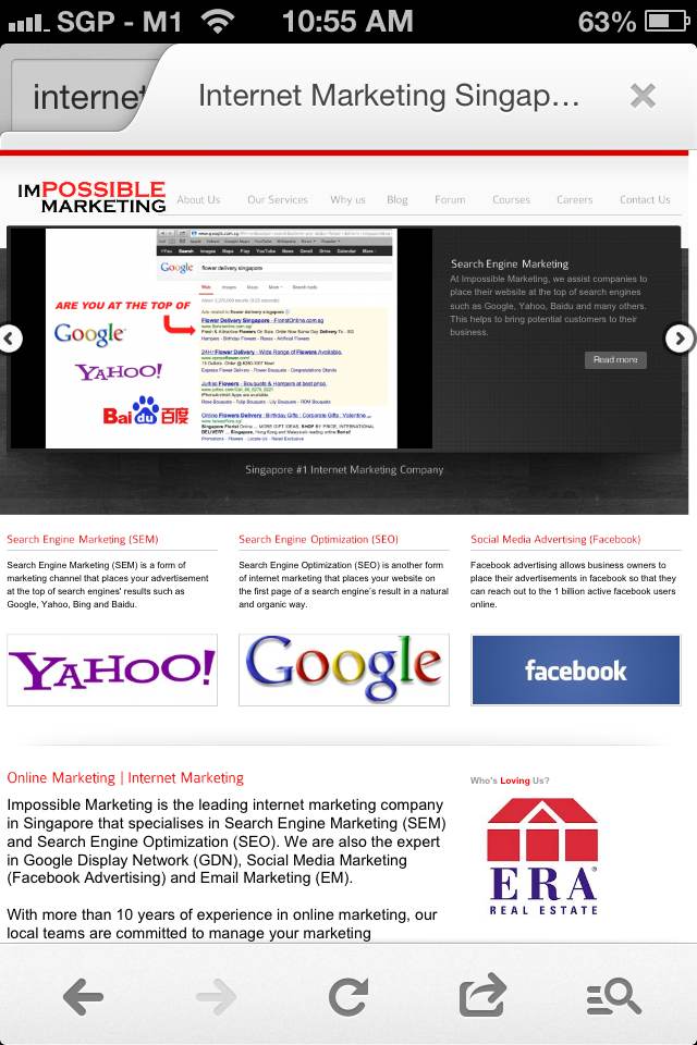 Home Page (not mobile friendly) Mobile-friendly-b1