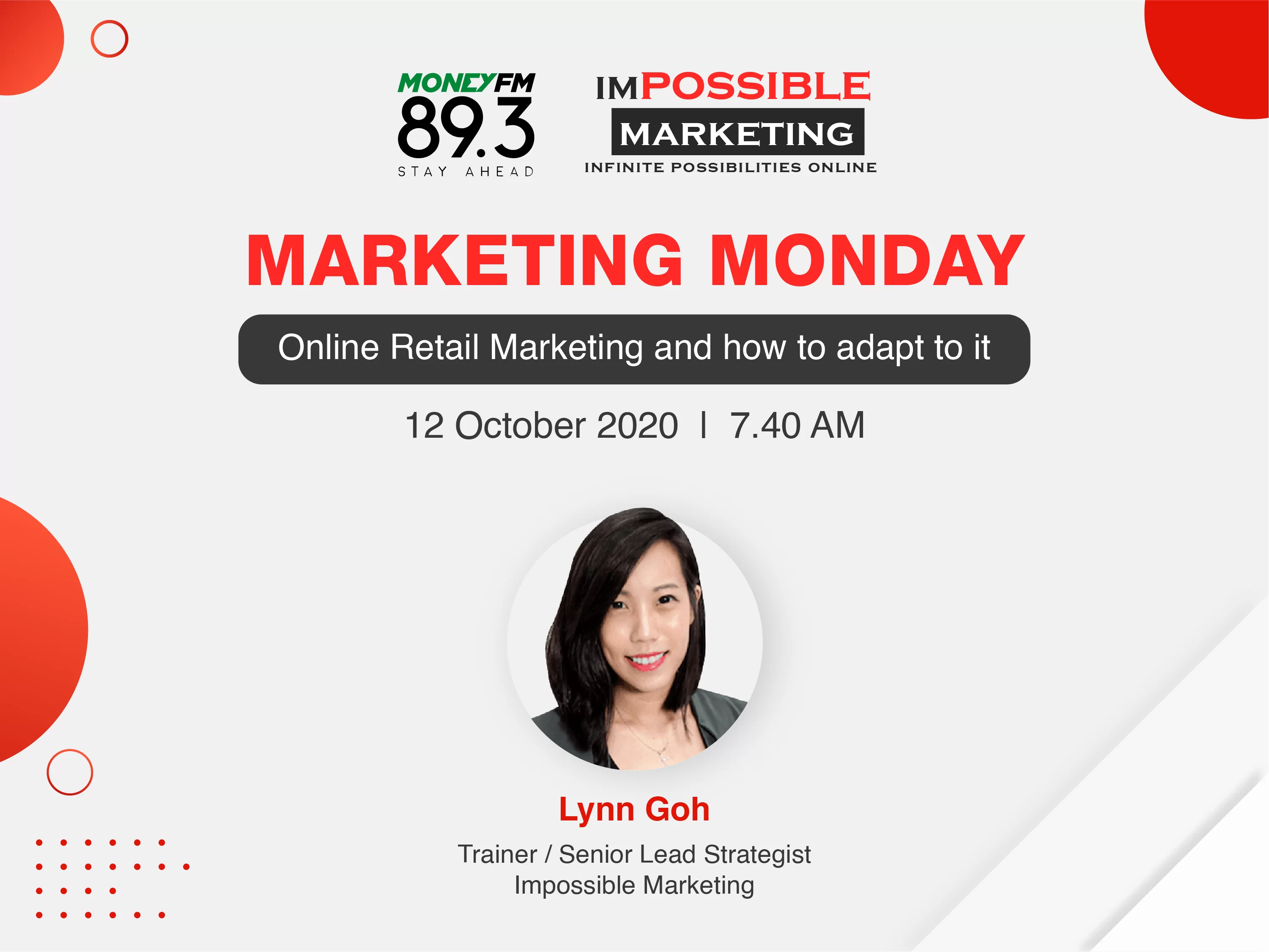 We are invited for a live radio interview with MONEY FM 89.3
