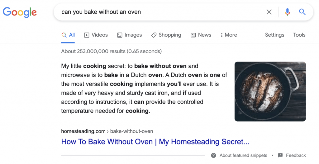 Get featured on the SERPs
