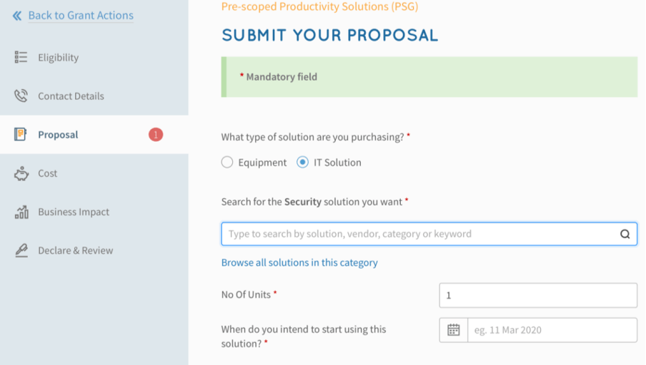 Step 7 Complete The Proposal Details