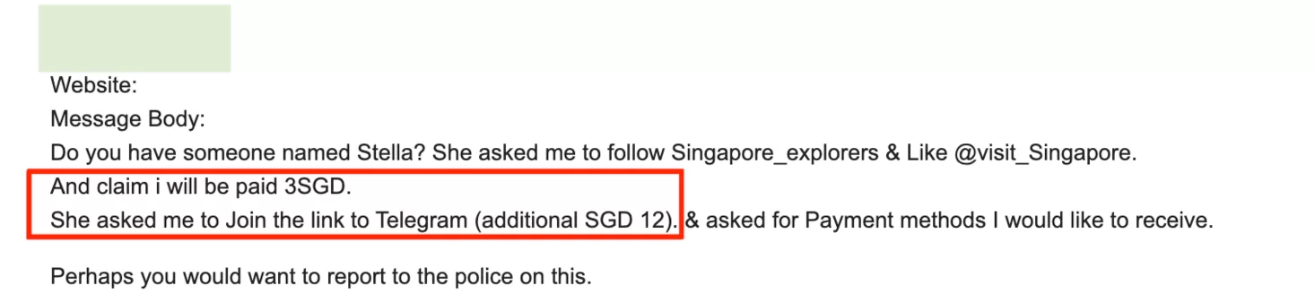 Scammers Request To Receive Reward