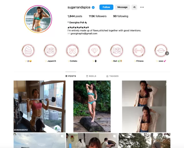 Georgina Poh Fitness Influencers