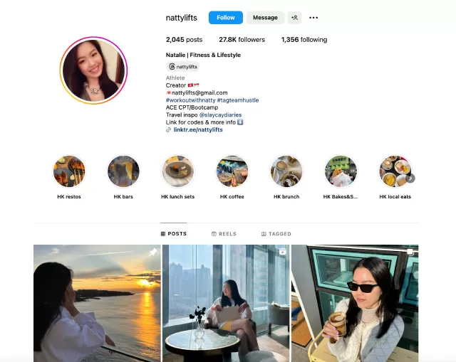 Natalie Yeo Fitness Influencers