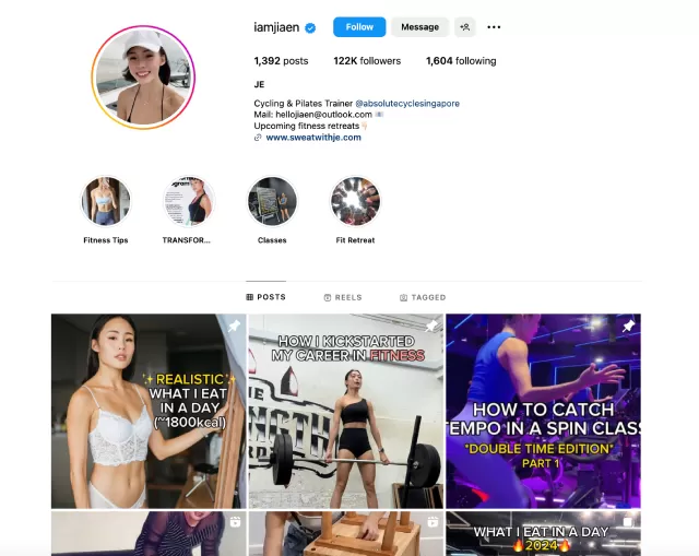 Tong Jia En Fitness Influencers