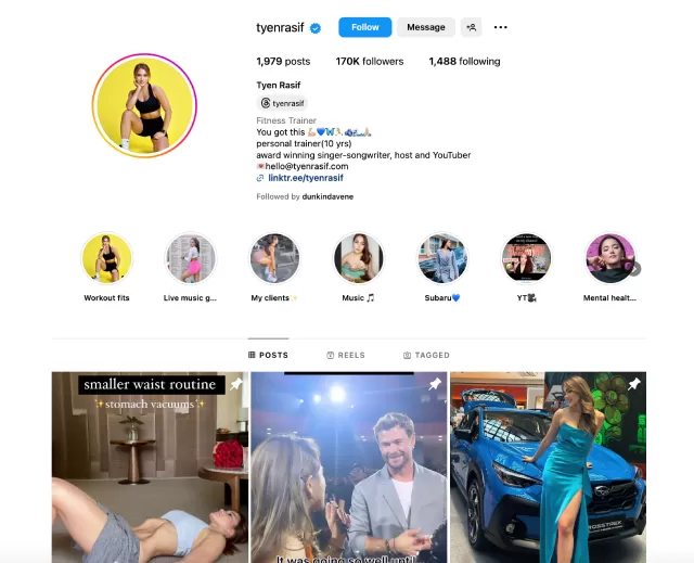 Tyen Rasif Fitness Influencers