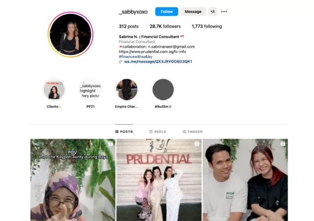 Finance micro-influencer, Sabrina Nasir (@_sabbyxoxo)