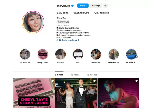 Fitness micro-influencer, Cheryl Tay (@cheryltaysg)