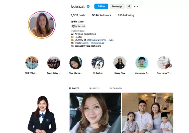 Parenting micro-influencer, Lydia Izzati (@lydiaizzati)