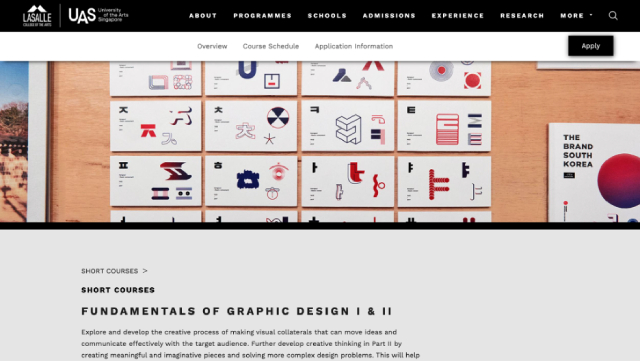Fundamentals of Graphic Design I & II – LASALLE College of the Arts