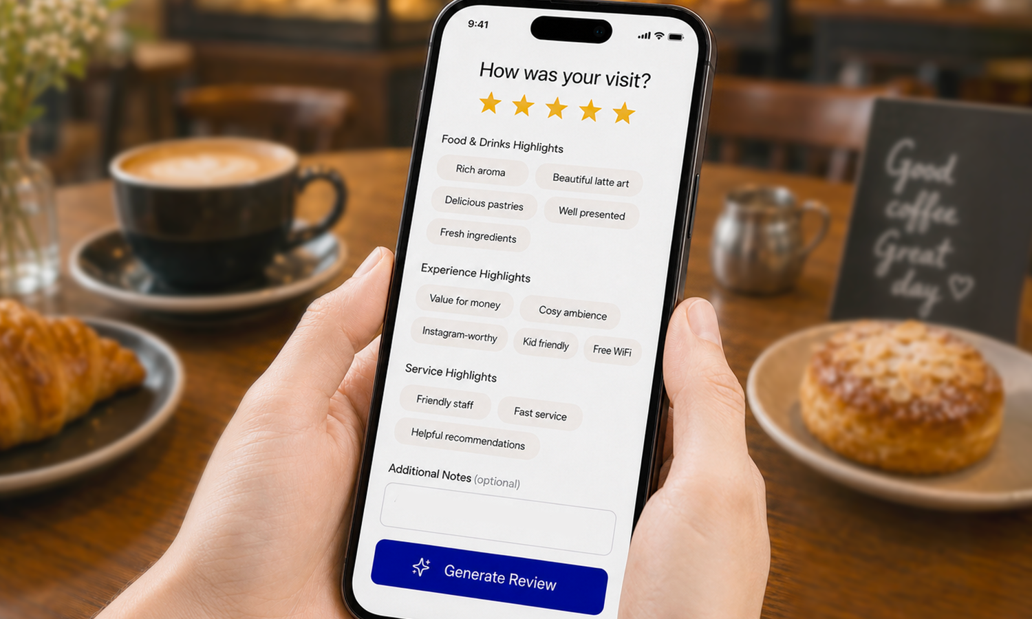 Tap-to-Select Review Options