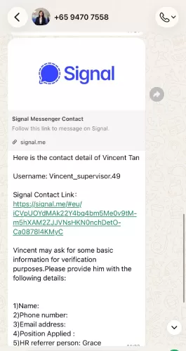 Recruitment Scam Moving The Conversation To An Encrypted App Is Deliberate